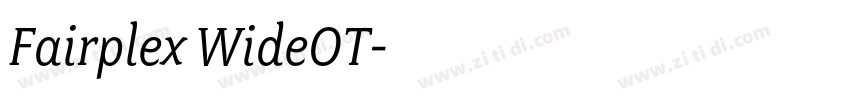 Fairplex WideOT字体转换